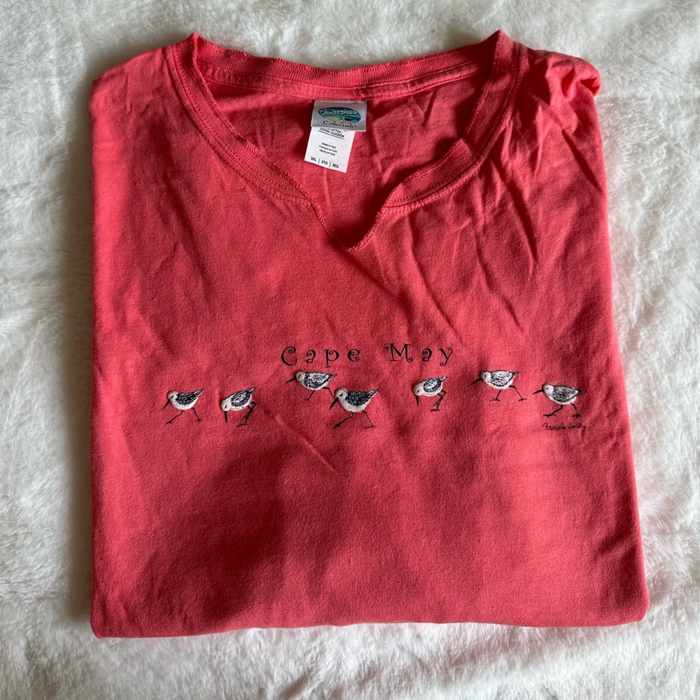 Cape May Coral Embroidered Top